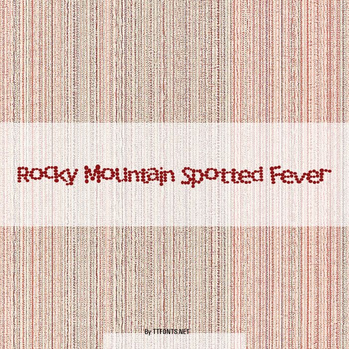 Rocky Mountain Spotted Fever example